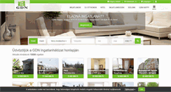 Desktop Screenshot of gdn-ingatlan.hu